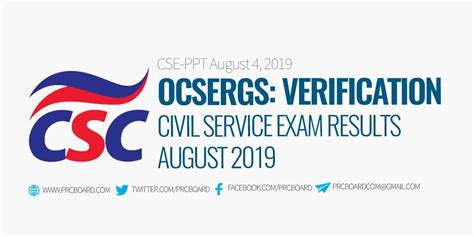 csc exam result august 2019|OCSERGS – August 2019 Civil Service Exam CSE Results .